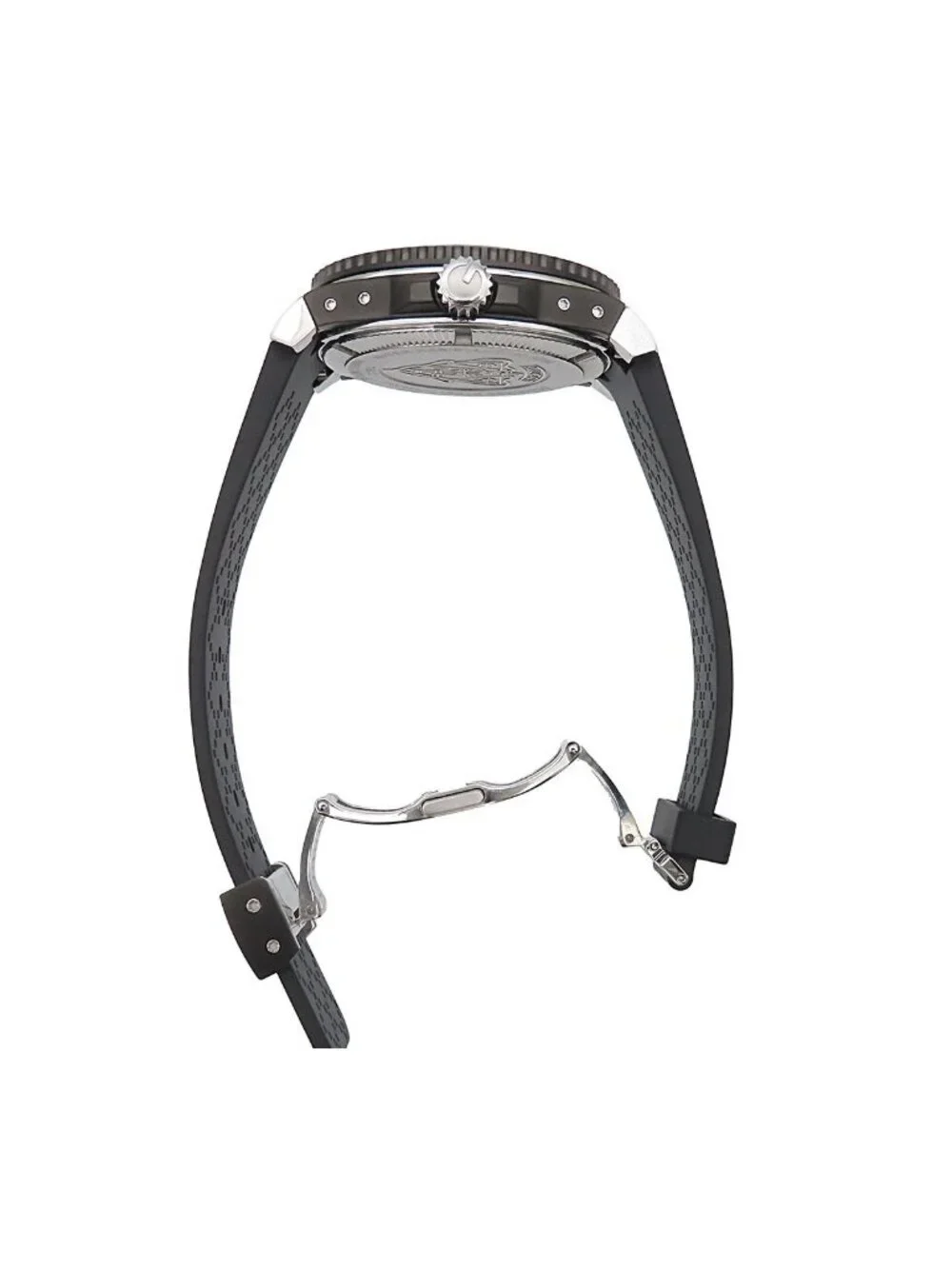Gucci Dive Black SS Rubber Power Reserve Extra Large Watch Automatic